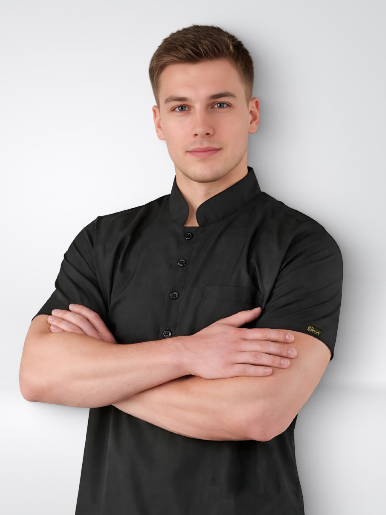 Костюм Lycra мужской на пуговицах  Черный (Siyah) L